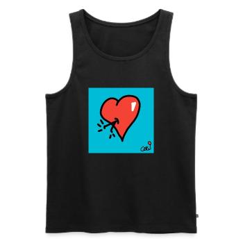 Kuoro verliebt - Männer Premium Bio Tank Top - Schwarz - Vorne - Michal (187cm)
