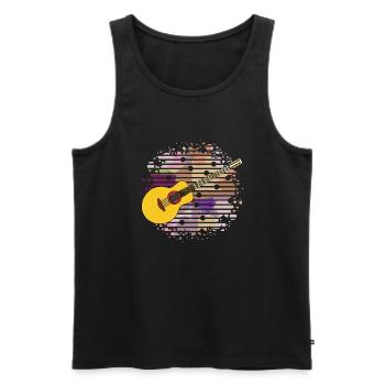 Gitarre - Männer Premium Bio Tank Top - Schwarz - Vorne - Michal (187cm)