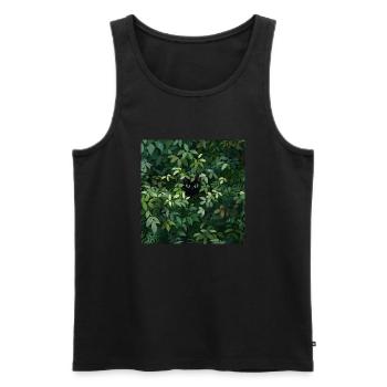 Black cat in disguise - Men's Premium Organic Tank Top - black - Front - AI Model Male 178 light (178cm)