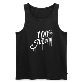 100% Pour-Métal Musique Timbre Graffiti Drops - Débardeur bio Premium Homme - noir - Devant - Michal (187cm)