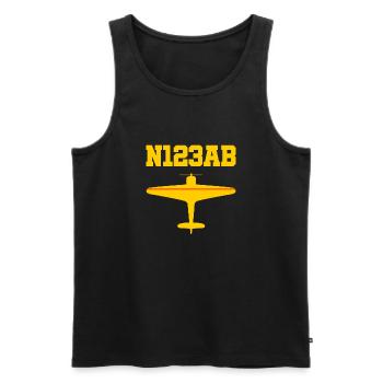 Custom Aviation - Flugzeug - Luffahrt - Pilot - Männer Premium Bio Tank Top - Schwarz - Vorne - AI Model Male 178 light (178cm)