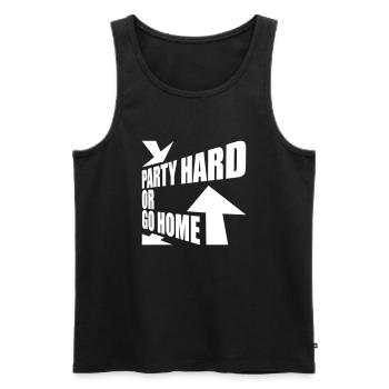 Party Hard Or Go Home Arrows Go Home Logo - Men's Premium Organic Tank Top - black - Front - Michal (187cm)