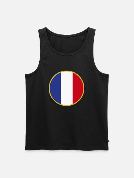 Jeg elsker Frankrike eleganse stil design t-skjorte - Premium økologisk Tanktop for menn - svart