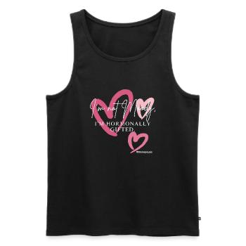 I m not Moody, I'm Hormonally Gifted - Men's Premium Organic Tank Top - black - Front - AI Model Male 178 light (178cm)