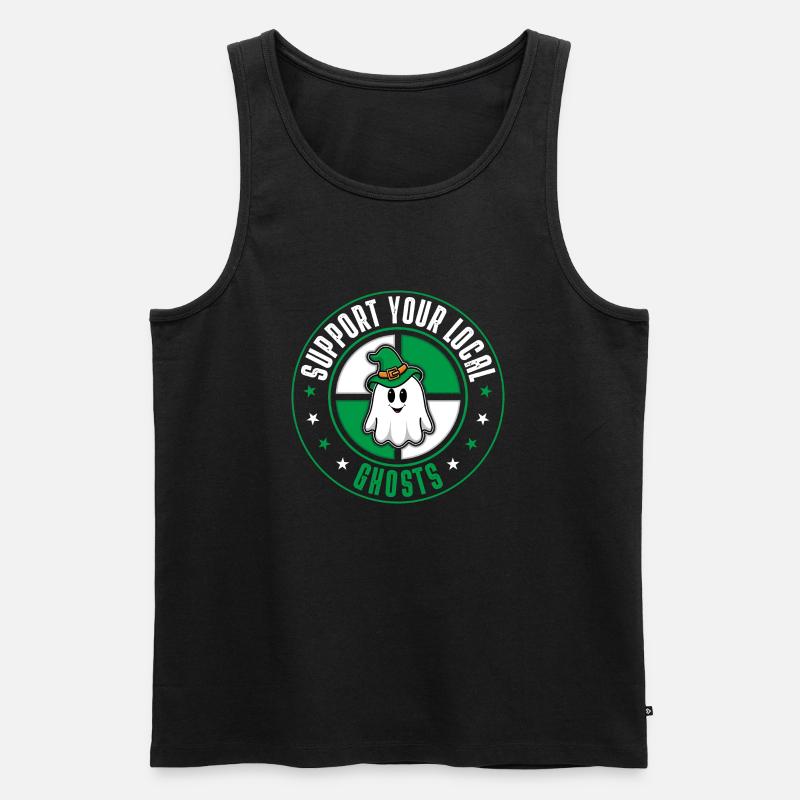Ghosts - Männer Premium Bio Tank Top - Schwarz