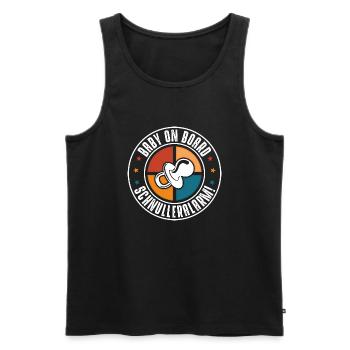 Baby on Board - Men's Premium Organic Tank Top - black - Front - AI Model Male 178 light (178cm)