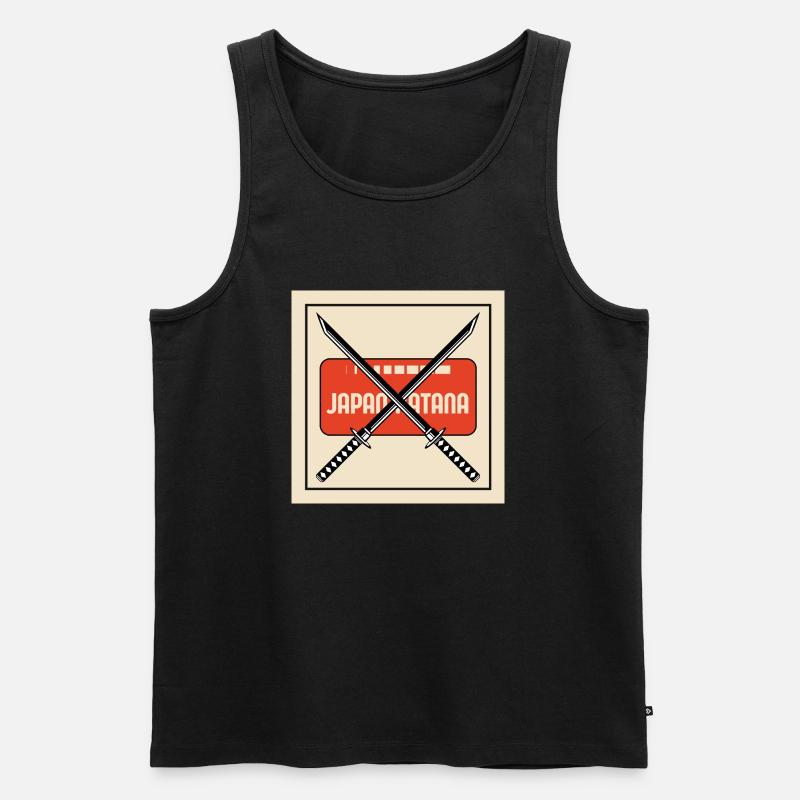 Black katana - Männer Premium Bio Tank Top - Schwarz