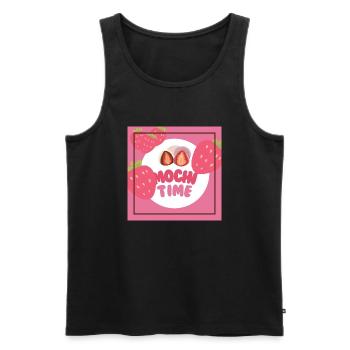 mochi - Männer Premium Bio Tank Top - Schwarz - Vorne - AI Model Male 178 light (178cm)