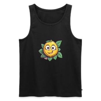 Zitrone Zitrus Frucht Obst - Männer Premium Bio Tank Top - Schwarz - Vorne - AI Model Male 178 light (178cm)