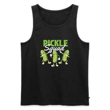 Pickle Squad - Drôle d’aneth Pickle Lover Cadeau - Débardeur bio Premium Homme - noir - Devant - AI Model Male 178 light (178cm)