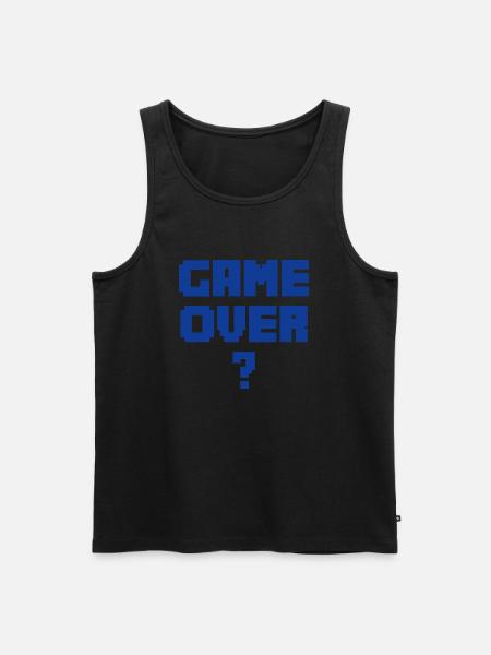GAME OVER blue - Men's Premium Organic Tank Top - black