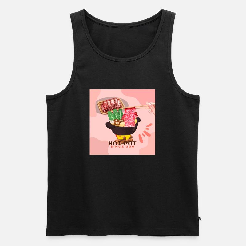Hot pot - Männer Premium Bio Tank Top - Schwarz