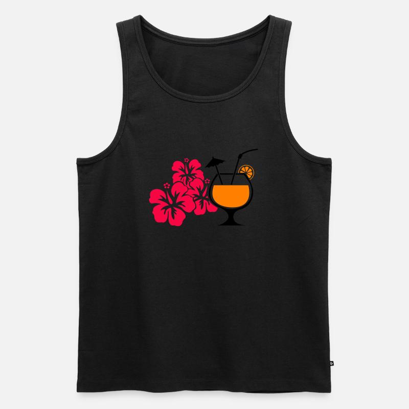 Boisson cocktail à l’hibiscus d’Hawaï - Débardeur bio Premium Homme - noir