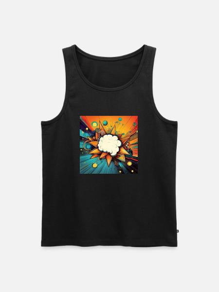 Vibrant Abstract Explosive Cloud Design - Men's Premium Organic Tank Top - black