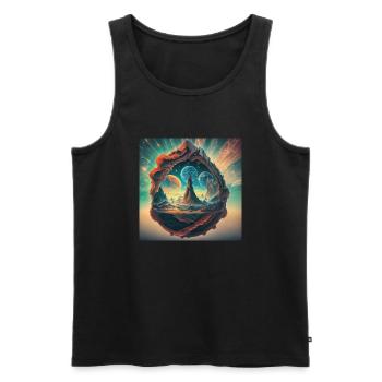 Magisches Portal - Männer Premium Bio Tank Top - Schwarz - Vorne - AI Model Male 178 light (178cm)