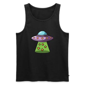 Ufo - Männer Premium Bio Tank Top - Schwarz - Vorne - Michal (187cm)