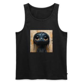 Außerirdisches Haustier - Männer Premium Bio Tank Top - Schwarz - Vorne - Michal (187cm)