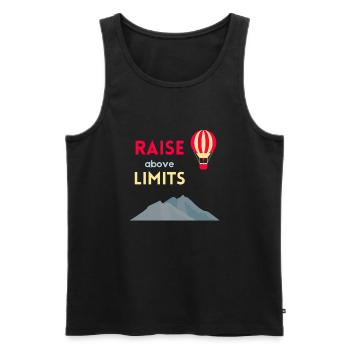 Raise above limits - Men's Premium Organic Tank Top - black - Front - Michal (187cm)