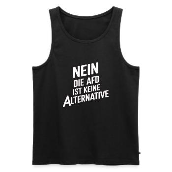 NEIN DIE AFD IST KEINE ALTERNATIVE - Männer Premium Bio Tank Top - Schwarz - Vorne - AI Model Male 178 light (178cm)