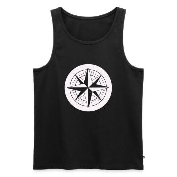 Compass - Men's Premium Organic Tank Top - black - Front - AI Model Male 178 light (178cm)