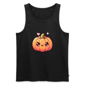 Mignone Petite Citrouille - Débardeur bio Premium Homme - noir - Devant - Michal (187cm)