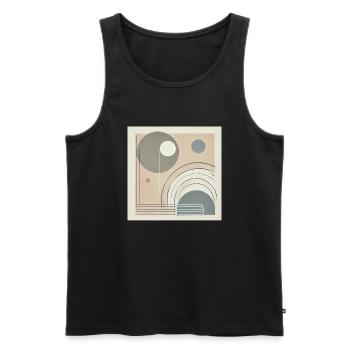 Minimilist art - Men's Premium Organic Tank Top - black - Front - Michal (187cm)