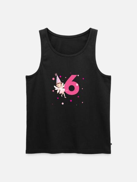 6th Birthday Pink Fairy - Men's Premium Organic Tank Top - black