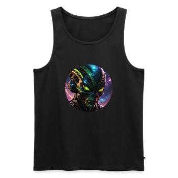 Alien 1 - Männer Premium Bio Tank Top - Schwarz - Vorne - Michal (187cm)