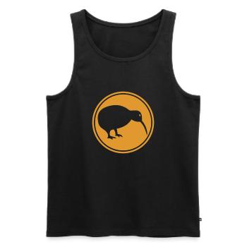 Kiwi - Neuseeland - New Zealand - Maori - Aotearoa - Männer Premium Bio Tank Top - Schwarz - Vorne - Michal (187cm)