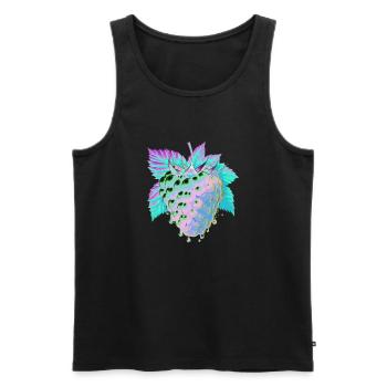 Runny Psychedelic Raspberry - Men's Premium Organic Tank Top - black - Front - Michal (187cm)