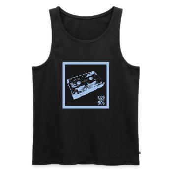 Kids from the 90s - Männer Premium Bio Tank Top - Schwarz - Vorne - AI Model Male 178 light (178cm)