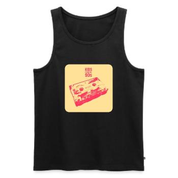 Kids from the 90s - THE GOLD ONE - Men's Premium Organic Tank Top - black - Front - Michal (187cm)