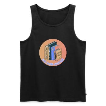 One More Chapter - Men's Premium Organic Tank Top - black - Front - AI Model Male 178 light (178cm)