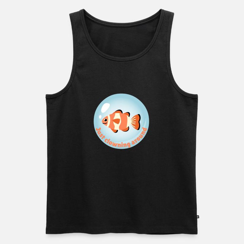 Nur herumalbern - Männer Premium Bio Tank Top - Schwarz