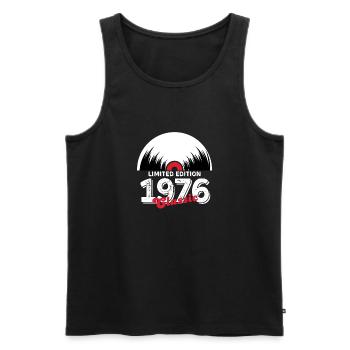 Limitierte Auflage 1976 Klassisches Vinyl - Männer Premium Bio Tank Top - Schwarz - Vorne - Michal (187cm)