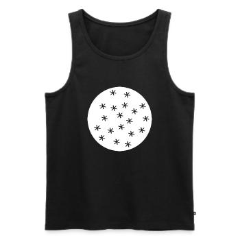 flocons de neige - Débardeur bio Premium Homme - noir - Devant - Michal (187cm)