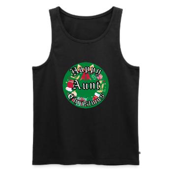 Happy Christmas Aunt - Men's Premium Organic Tank Top - black - Front - AI Model Male 178 light (178cm)