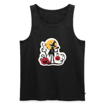 Spooky Halloween - Men's Premium Organic Tank Top - black - Front - Michal (187cm)