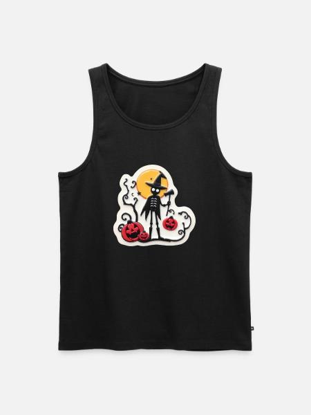 Spooky Halloween - Men's Premium Organic Tank Top - black