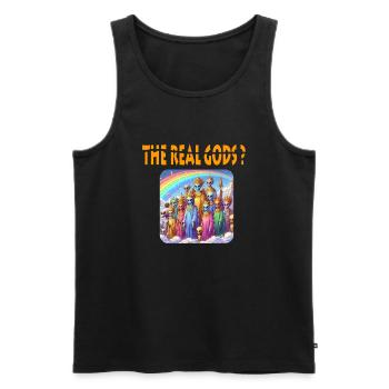 The real gods 2? - Men's Premium Organic Tank Top - black - Front - AI Model Male 178 light (178cm)