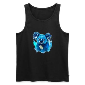The koala is not actually a bear - Men's Premium Organic Tank Top - black - Front - Michal (187cm)