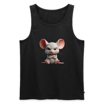 Mouse grim 2 - Men's Premium Organic Tank Top - black - Front - AI Model Male 178 light (178cm)