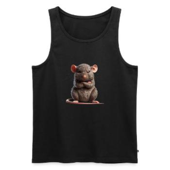 Rat grim 1 - Men's Premium Organic Tank Top - black - Front - AI Model Male 178 light (178cm)