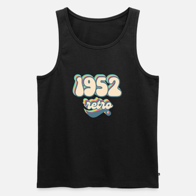 1952 Retro Geschenkidee - Männer Premium Bio Tank Top - Schwarz