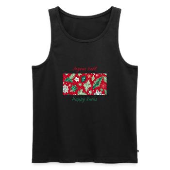 Merry Christmas - Men's Premium Organic Tank Top - black - Front - Michal (187cm)