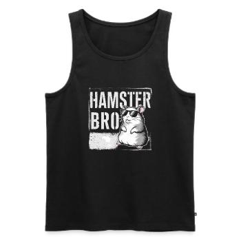 Un design amusant pour les amateurs de hamsters - Débardeur bio Premium Homme - noir - Devant - Michal (187cm)