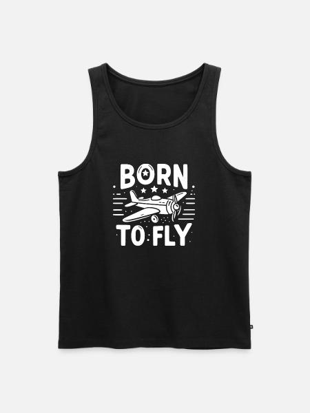 Born to Fly - Men's Premium Organic Tank Top - black
