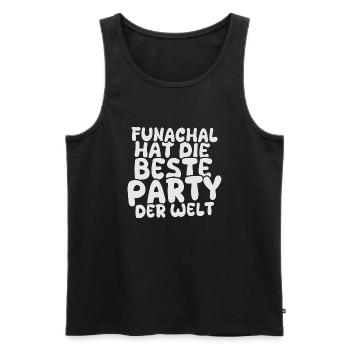Holiday destination Funachal - Men's Premium Organic Tank Top - black - Front - AI Model Male 178 light (178cm)