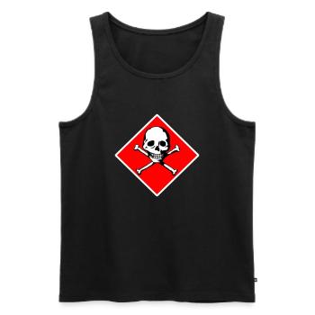 Schädel und Knochen - Männer Premium Bio Tank Top - Schwarz - Vorne - Michal (187cm)