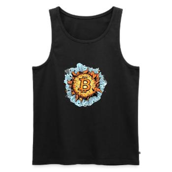 Bitcoin Boom: Die explosive Kraft der Krypto! - Männer Premium Bio Tank Top - Schwarz - Vorne - AI Model Male 178 light (178cm)